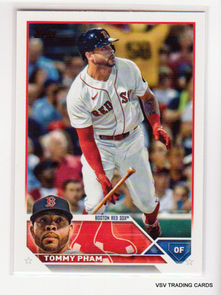 Tommy Pham, 2023 Topps Series One Card #266, Boston Red Sox, (LB2)