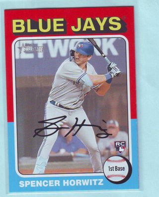 2024 Topps Heritage Spencer Horwitz ROOKIE Baseball Card # 452 Blue Jays