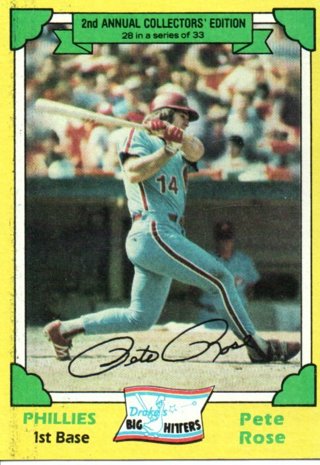 1982 Topps Pete Rose Drakes #28