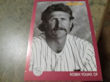 1991 LEAF STUDIO ROBIN YOUNT MILWAUKEE BREWERS BASEBALL CARD# 80