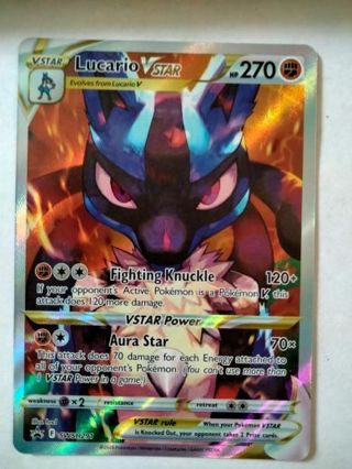 Lucario vstar swsh 291 rare holo promo pokemon