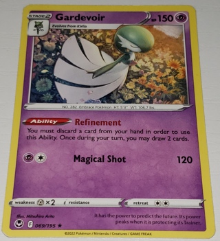 ⚡ Pokemon Card Gardevoir 69/195 Rare ⚡ 150 HP Silver Tempest