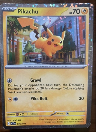 Pikachu 006/015 Holo - McDonald’s 2023 Pokemon TCG Card 