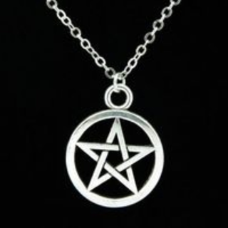 NEW Pentagram Pentacle Pendant Necklace Pentagram Right Side Up wicca pagan witch gothic nature