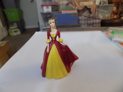 3 inch Disney's Belle from Beauty & the Beast, red & gold outfit