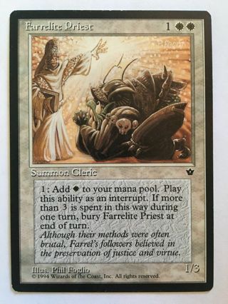 1994 MTG Farrelite Priest Fallen Empires Uncommon