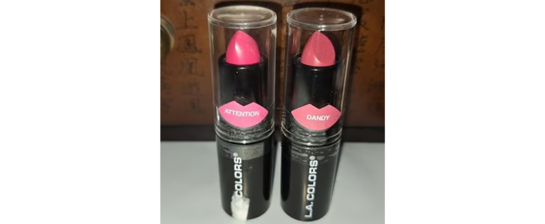 2 New Lipsticks Dandy & Attention LA Colors, Lasting Pink Lip Wear