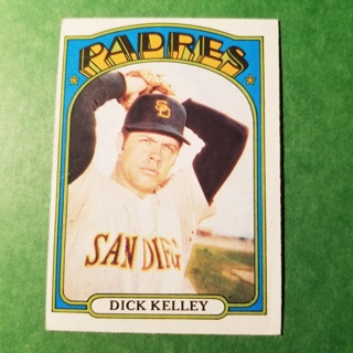 1972 - TOPPS BASEBALL CARD NO. 412 - DICK KELLEY - PADRES