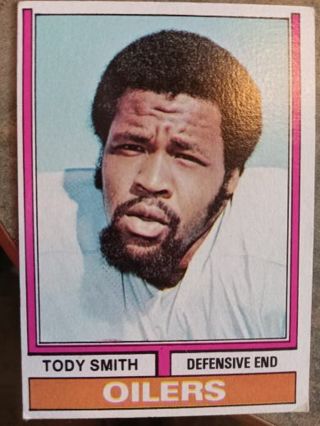 1974 TOPPS TODY SMITH HOUSTON OILERS FOOTBALL CARD# 336