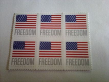 6- FOREVER US POSTAL STAMPS. US FLAG