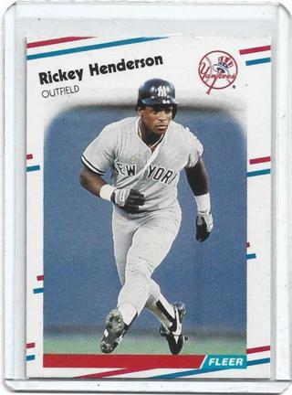 1988 FLEER RICKEY HENDERSON CARD