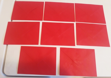 8 Red Envelopes (notecard size)