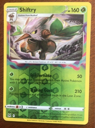 Pokemon Trading Card - Shiftry reverse Holo 