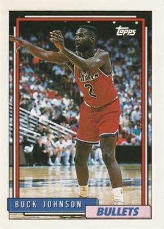 Tradingcard - 1992-93 Topps #328 - Buck Johnson - Washington Bullets