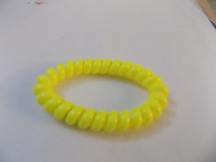 Yellow spring coil bracelet stretchy