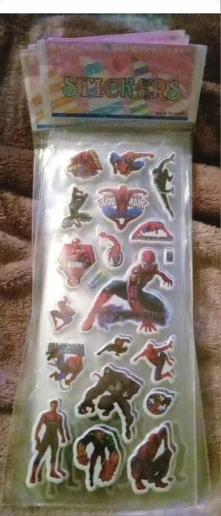 Spiderman stickers plastic waterproof 1 sheet