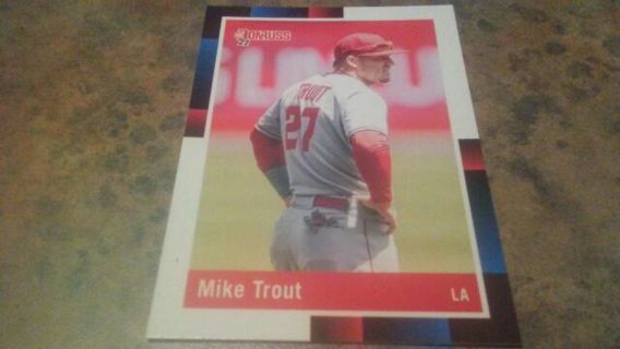 2022 DONRUSS-1988 RETRO MIKE TROUT LOS ANGELES ANGELS BASEBALL CARD# 265