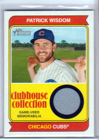 Patrick Wisdom, 2023 Topps Clubhouse Collection RELIC Card #CCR-PW,  Chicago Cubs, (L2