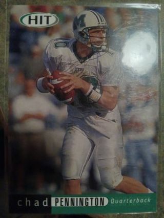 2000 SAGE HIT ROOKIE CHAD PENNINGTON MARSHALL/ NEW YORK JETS FOOTBALL CARD# 10