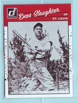 2023 Donruss Enos Slaughter Baseball Card # 279 Cardinals