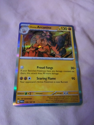 Arcanine HOLO Pokémon TCG Card twilight masquerade 100/167