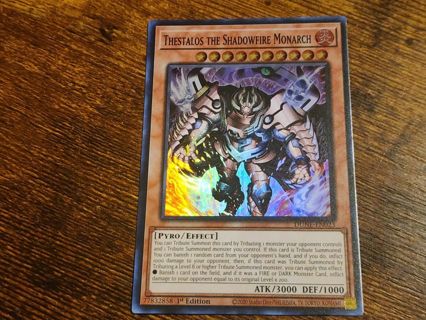 Yugioh Thestalos the Shadowfire monarch Super rare Duelist Nexus