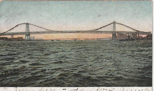 Vintage Used Postcard: (e): 1907 Williamsburg Bridge, NY