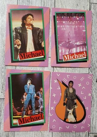 4 Michael Jackson 1984 Cards!