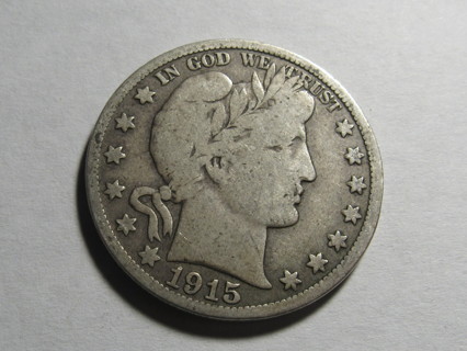  ★★ 1915-S BARBER HALF DOLLAR VG ★★ **90% SILVER** "BETTER DATE"