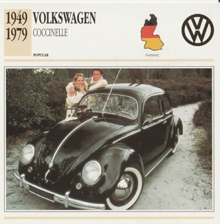 Classic Cars 6 x 6 inches Leaflet: 1949-1979 Volkswagon Coccinelle