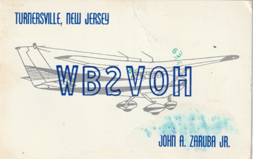 Vintage Used Postcard: J: Amateur Radio Station Card: WB2VOH