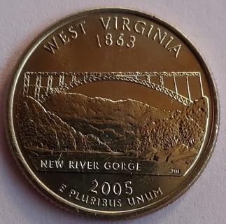 BU 2005 STATE QUARTERS - WEST VIRGINIA P&D, From US Mint Roll