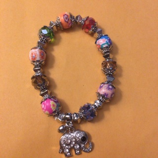 New Shiny Beaded Elephant Bracelet Read description before bidding 