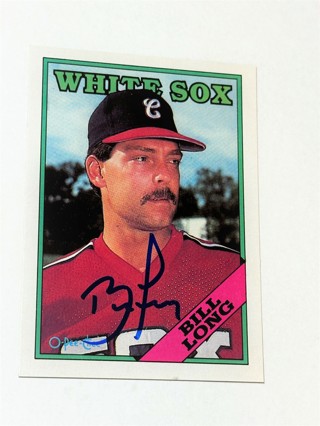 Autographed 1988 #309 Bill Long Topps Rookie Chicago White Sox