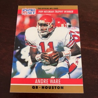 1990 Pro Set - [Base] #19.1  Award Winner - Andre Ware (No "Drafted 1st Round")