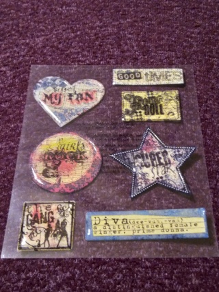Rock Star Epoxy Title Stickers