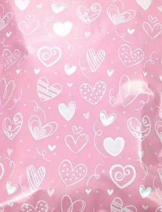 ↗️⭕NEW⭕(1) 10x13" PINK HEARTS POLY MAILER⭕