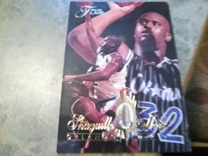 1994/1995 FLAIR SHAQUILLE ONEAL ORLANDO MAGIC BASKETBALL CARD# 107