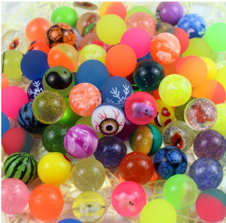 20pcs/lot Rubber 25mm Mini Bouncy Balls Funny Toys High Bounce Toy Balls Kids Gift Party 