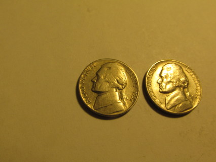 2 1952 US Nickels
