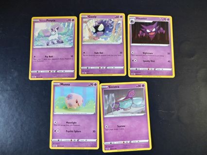 Pokemon SWSH Base Set Psychic 5 cards