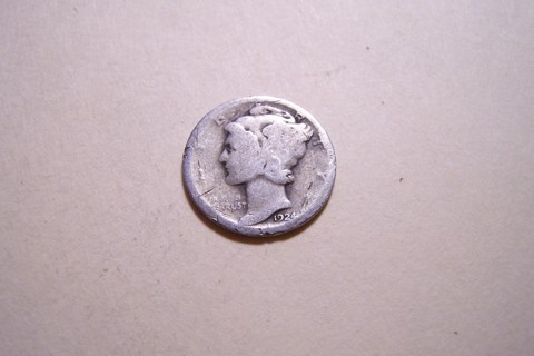 Silver 1924 Winged Liberty Head Mercury Dime