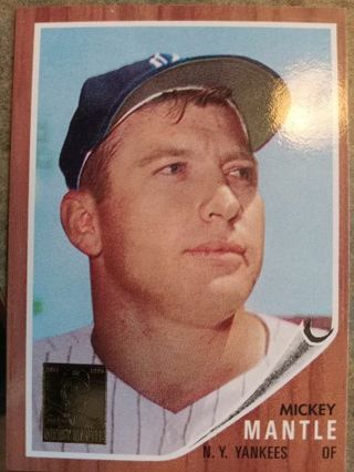 1996 TOPPS MICKEY MANTLE NEW YORK YANKEES COMMERATIVE BASEBALL CARD# 12 OF 19