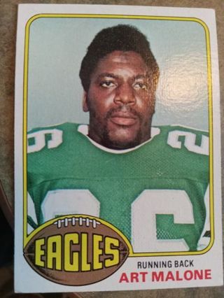 1976 TOPPS ART MALONE PHILADELPHIA EAGLES FOOTBALL CARD# 502