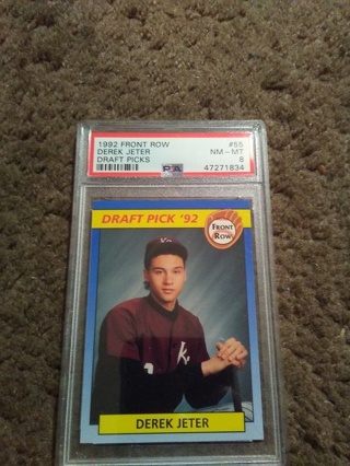 1992 PSA Graded 8, D.Jeter Rookie Card.