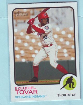 2022 Topps Heritage Minors Ezequiel Tovar PRE ROOKIE Baseball Card # 11 Rockies