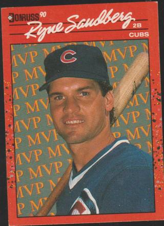 1990 Donruss #BC-10 Ryne Sandberg Chicago Cubs MVP