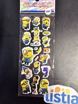 1 sheet minions puffy stickers