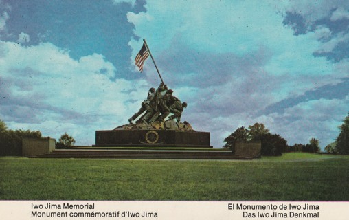 Vintage Unused Postcard: ginz: Washington DC, Iwo Jima Memorial