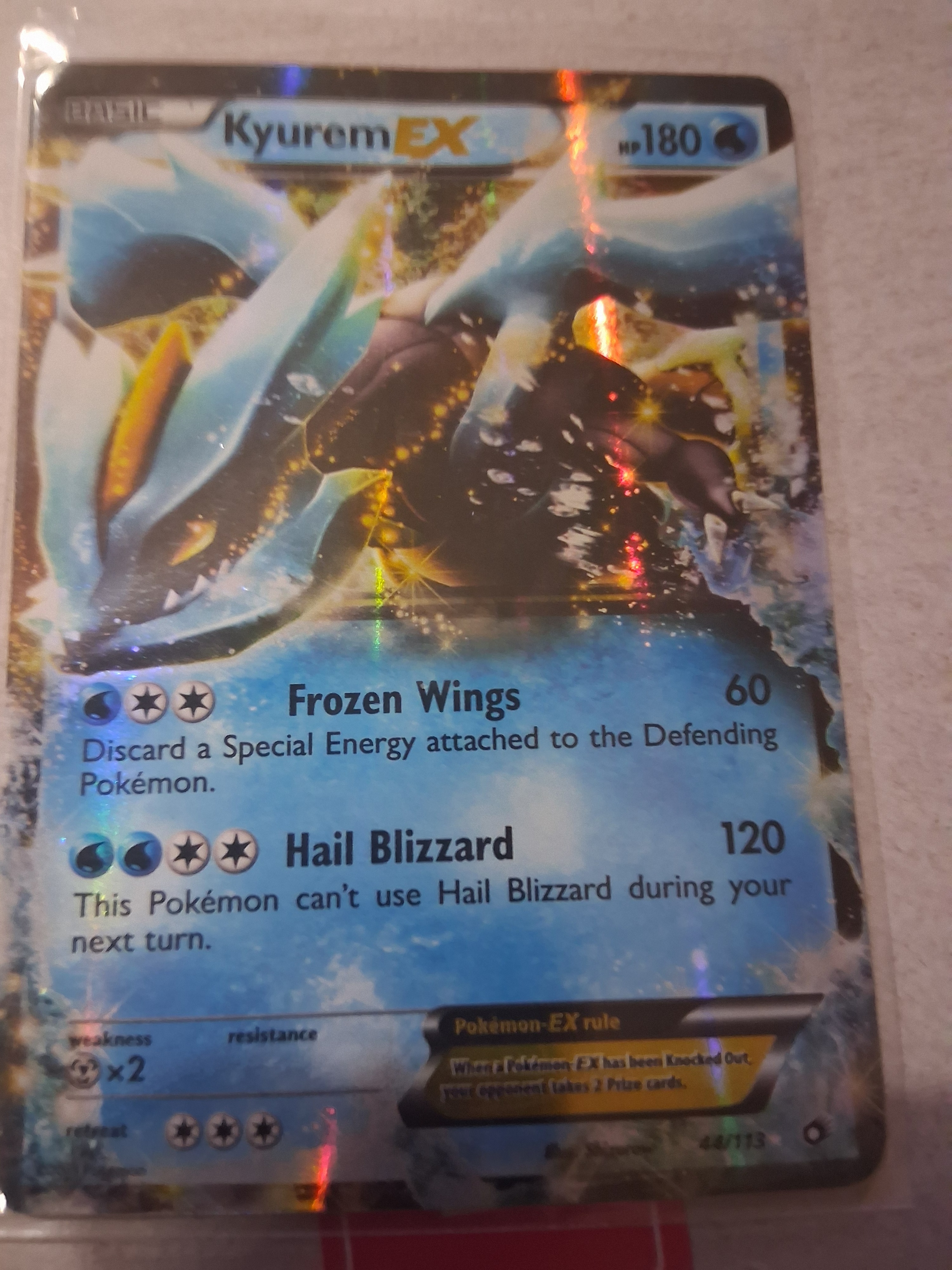 Free: Pokemon Kyurem EX 44/113 Holo Ultra Rare Legendary Treasures Pokemon Near Mint